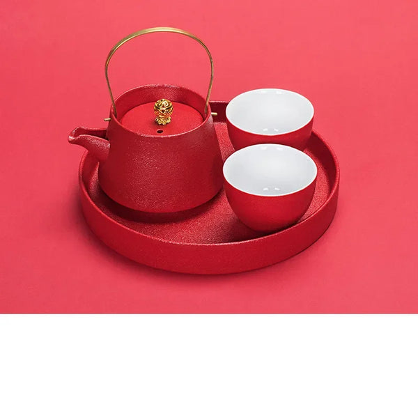 Red Ceramic Tea Sets-ToShay.org