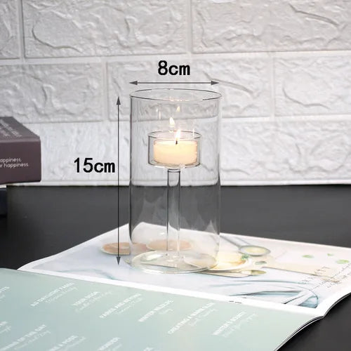 Clear Glass Tealight Holder-ToShay.org