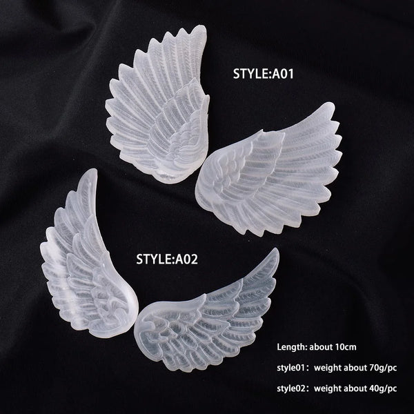 White Selenite Crystal Wings-ToShay.org