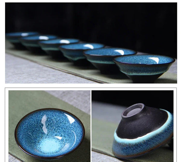 Blue Starry Sky Ceramic Tea Set-ToShay.org