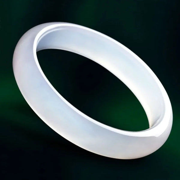 White Agate Bangle-ToShay.org