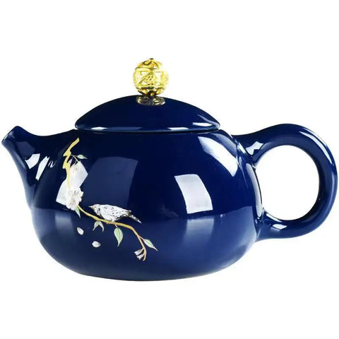 Blue Glazed Porcelain Tea Pot-ToShay.org