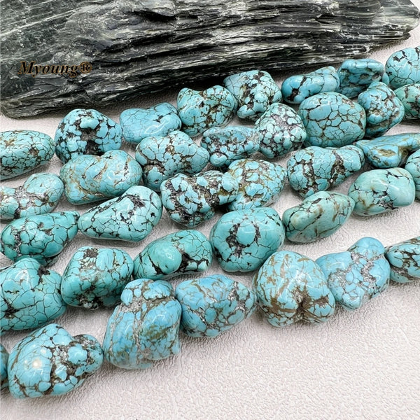 Blue Turquoise Nugget Beads-ToShay.org