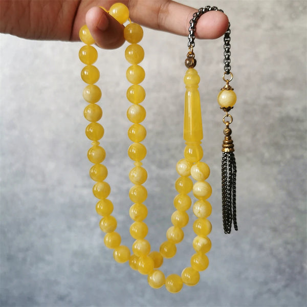 Yellow Amber Prayer Beads-ToShay.org