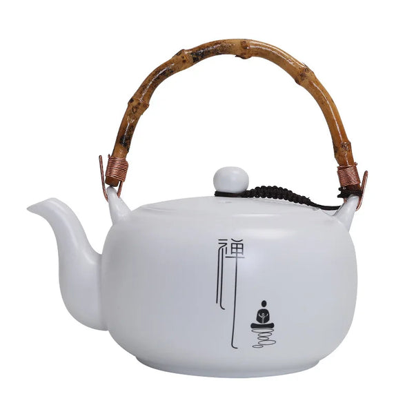 White Ceramic Beam Teapot-ToShay.org