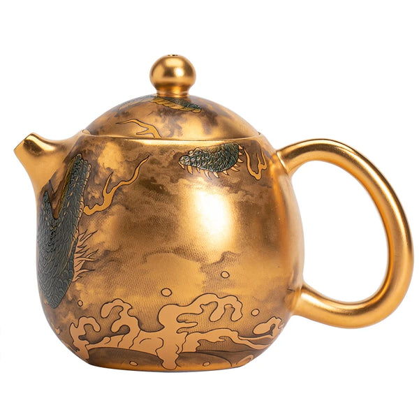 Gold Porcelain Teapot-ToShay.org