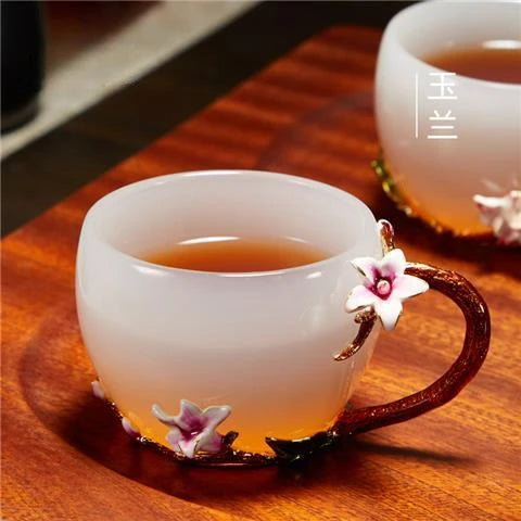 Clear Porcelain Tea Cups-ToShay.org