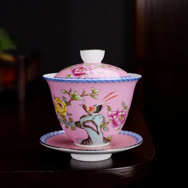 Gaiwan Enamel Tea Bowls-ToShay.org