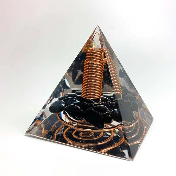 Energy Obsidian Orgonite Pyramid-ToShay.org