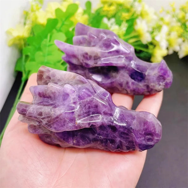 Purple Dream Amethyst Dragon Skull-ToShay.org