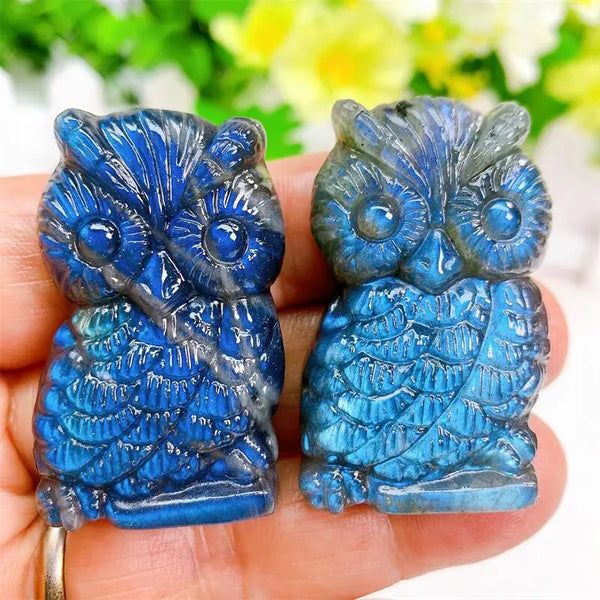 Blue Labradorite Owl-ToShay.org