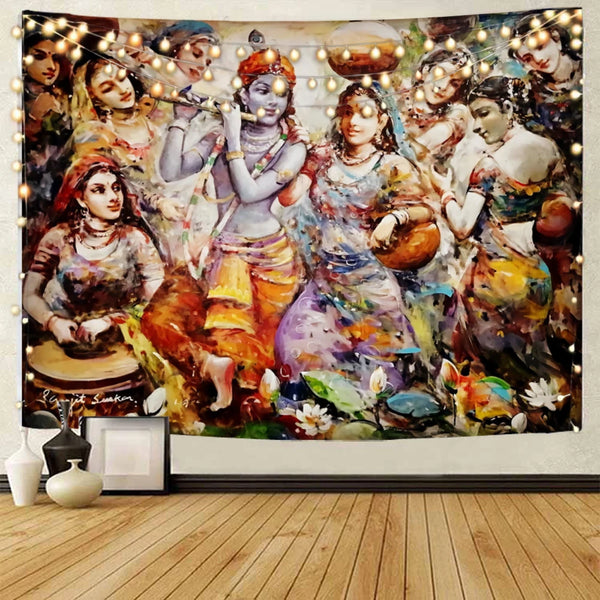 Indian Dance Art Tapestry-ToShay.org