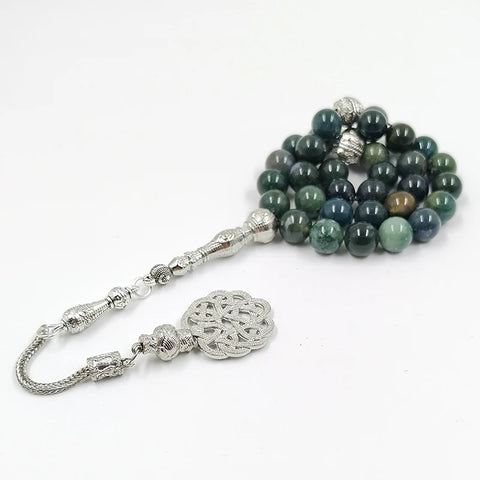 Green Watergrass Agate Prayer Beads-ToShay.org