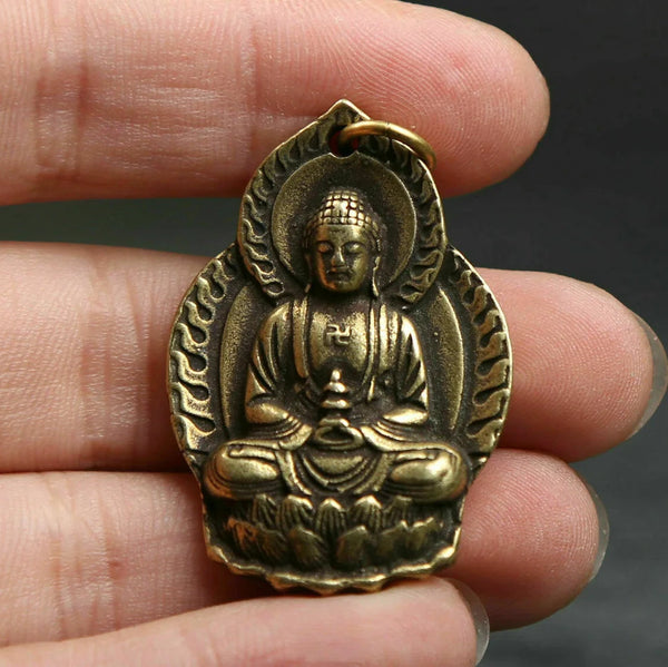 Bronze Shakyamuni Amitabha Buddha Pendant-ToShay.org