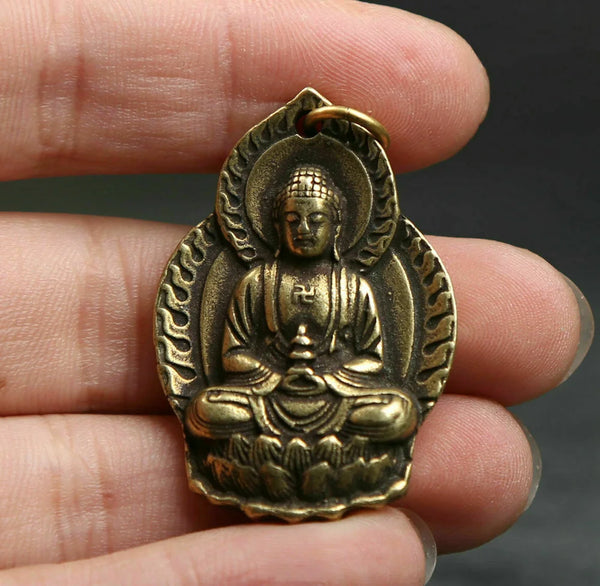 Bronze Shakyamuni Amitabha Buddha Pendant-ToShay.org