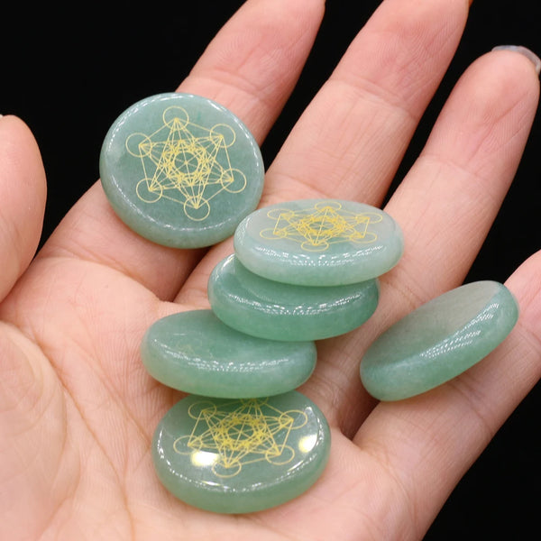 Green Aventurine Palm Stones-ToShay.org