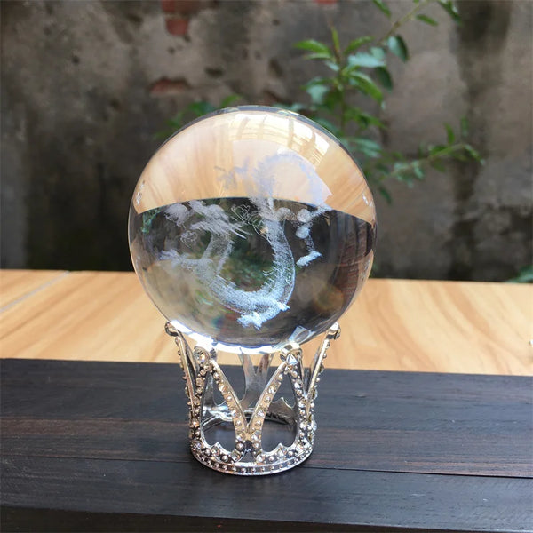 Silver Crown Crystal Ball Stand-ToShay.org