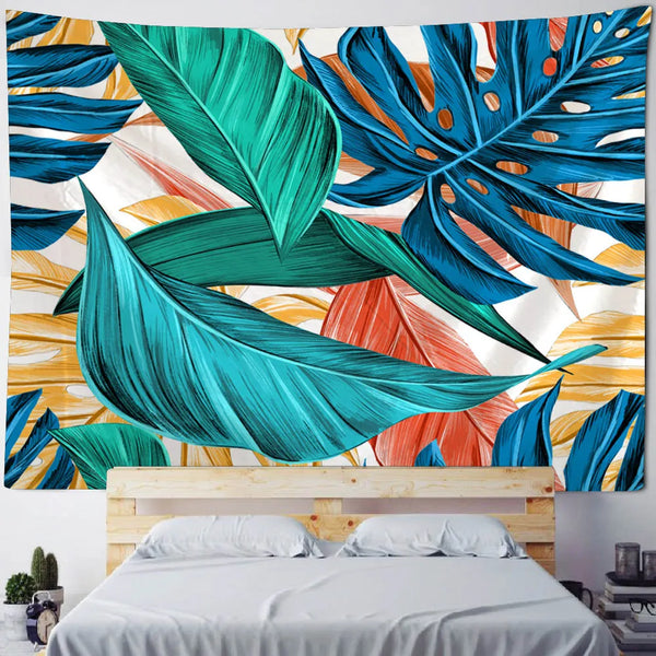 Tropical Plant Leaf Tapestry-ToShay.org