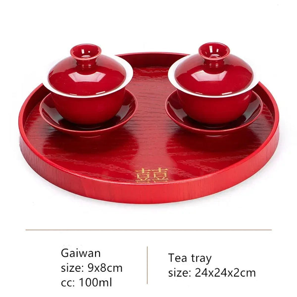 Red Ceramic Tea Sets-ToShay.org