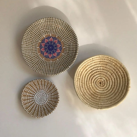 Woven Straw Wall Plate-ToShay.org