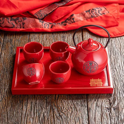 Red Ceramic Tea Sets-ToShay.org