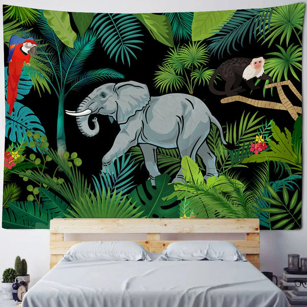 Tropical Plant Art Tapestry-ToShay.org