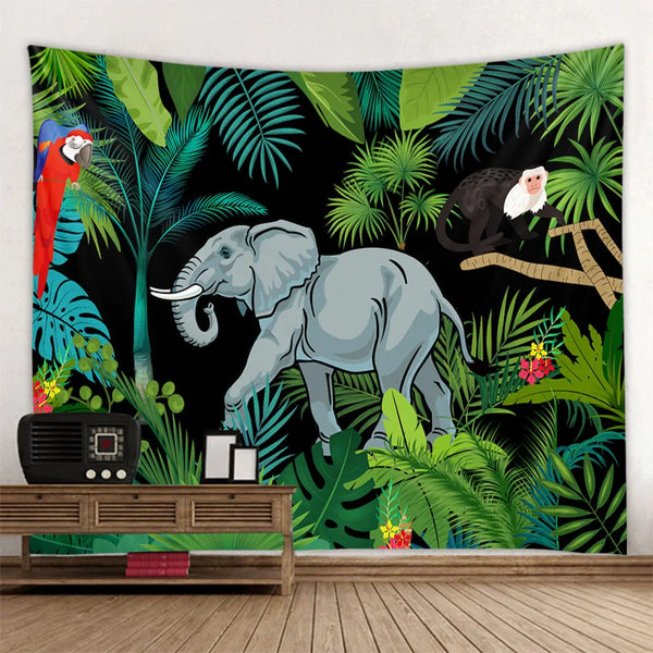 Tropical Plant Art Tapestry-ToShay.org