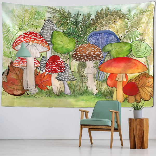 Mushroom Forest Art Tapestry-ToShay.org