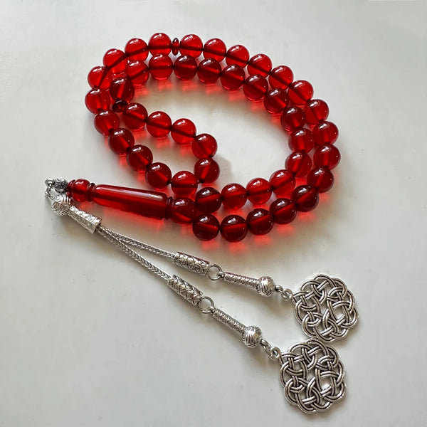 Red Amber Prayer Beads-ToShay.org