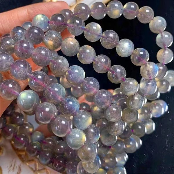 Purple Labradorite Bead Bracelet-ToShay.org