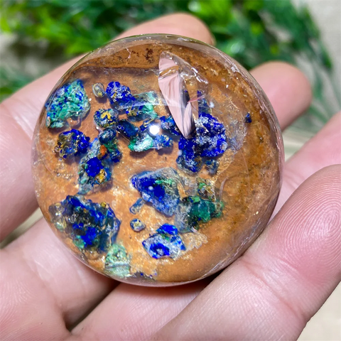 Blue Azurite Quartz Ball-ToShay.org