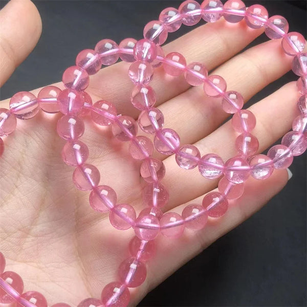 Pink Topaz Bead Bracelet-ToShay.org