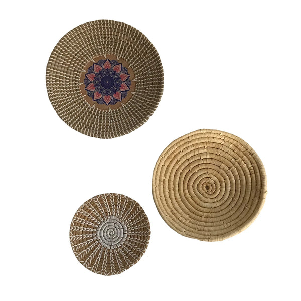 Woven Straw Wall Plate-ToShay.org