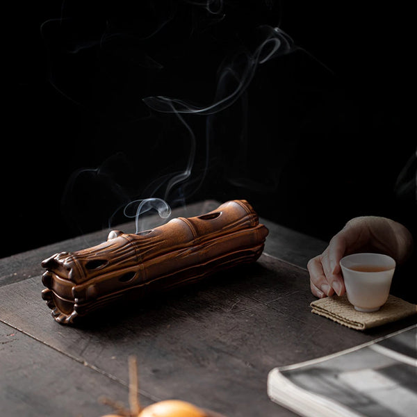 Ceramic Log Incense Burner-ToShay.org