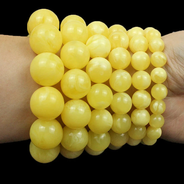 Yellow Beeswax Bead Bracelets-ToShay.org