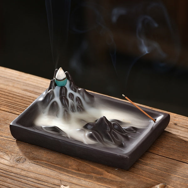 Mountain Backflow Incense Burner-ToShay.org