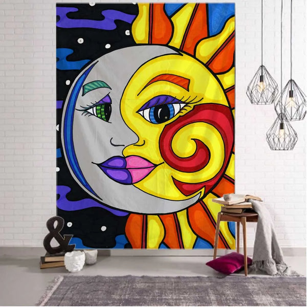 Sun Moon Art tapestry-ToShay.org