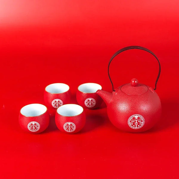 Red Ceramic Tea Sets-ToShay.org