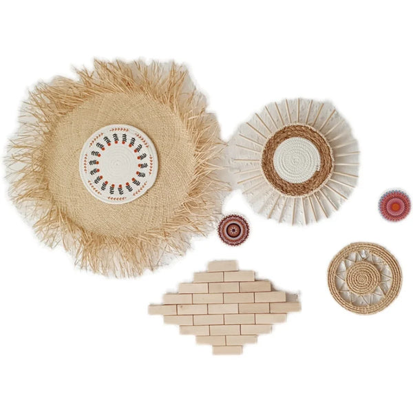 Straw Plate Wall Decor-ToShay.org