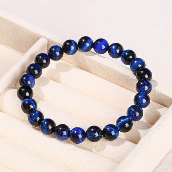 Blue Tiger Eye Bead Bracelet-ToShay.org