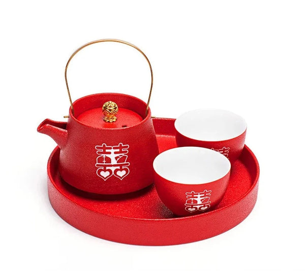 Red Ceramic Tea Sets-ToShay.org