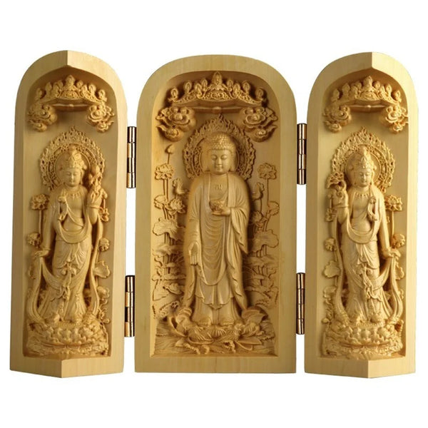 Wood Guanyin Buddha Box-ToShay.org