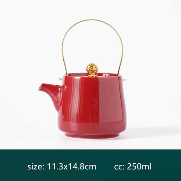 Red Ceramic Tea Sets-ToShay.org