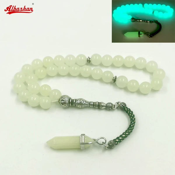 Green Luminous Stone Prayer Beads-ToShay.org