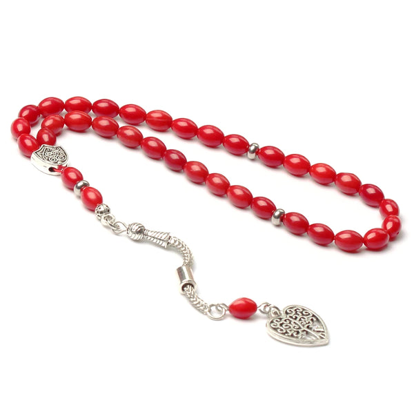 Red Coral Prayer Beads-ToShay.org