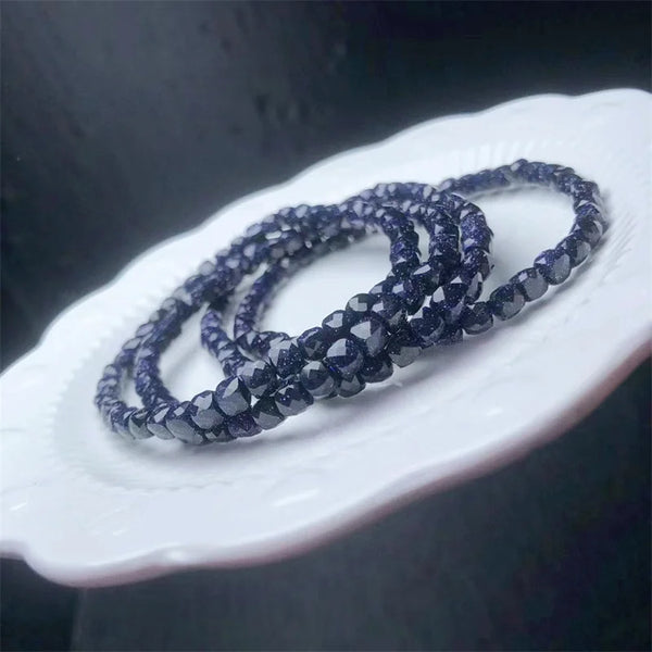 Blue Goldsand Bead Bracelet-ToShay.org