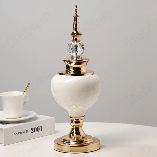 White Gold Ceramic Stand-ToShay.org