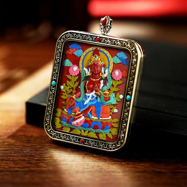 Thangka Painting Box Pendant-ToShay.org