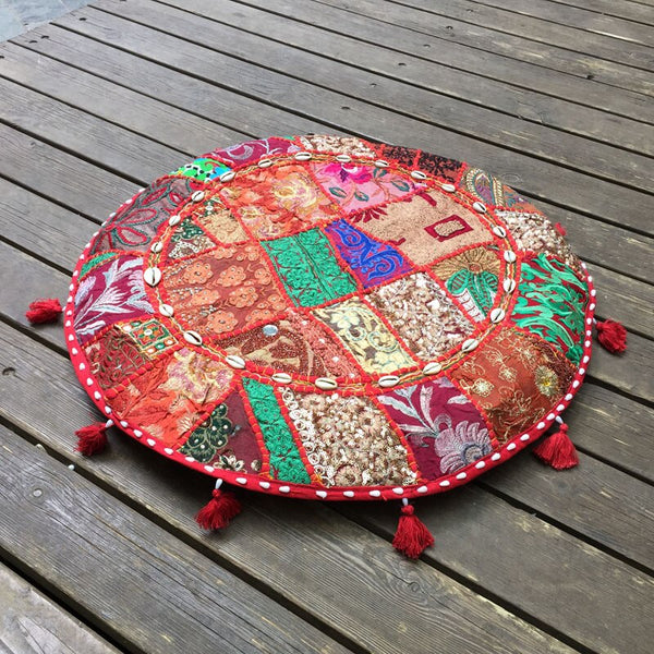 Patchwork Floor Cushion Cover-ToShay.org