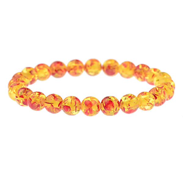 Yellow Amber Bead Bracelet-ToShay.org